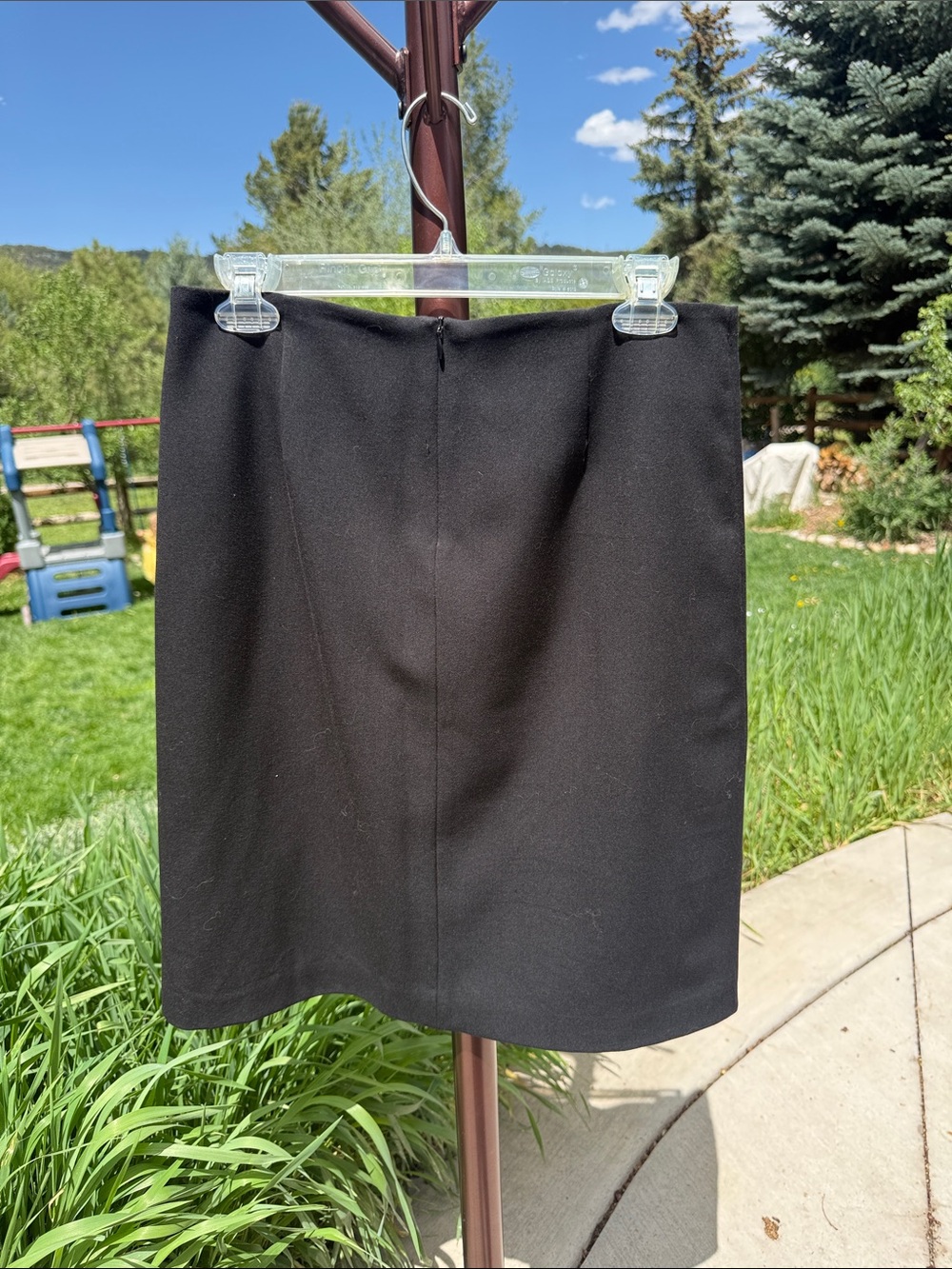 Parallel Black A-Line Professional Skirt